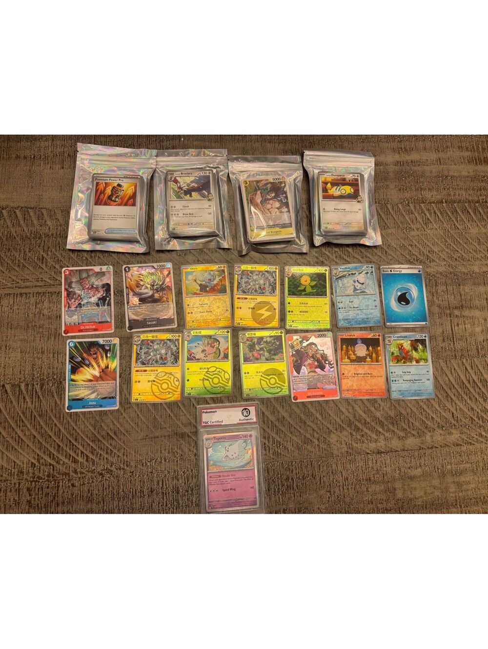 134 Card Pokemon One Piece TCG Lot Togekiss Trophy Grading 10 Authentic Slab